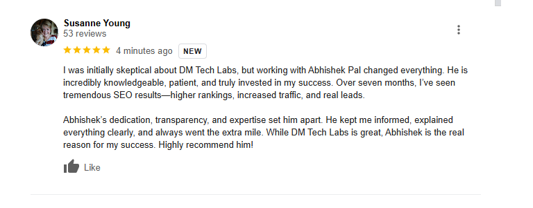 Client Review - Yelp